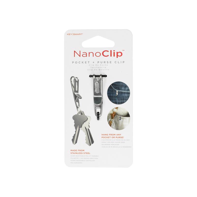KEYSMART - KeySmart Nano Clip Stainless Steel Silver Pocket/Purse Clip Keychain