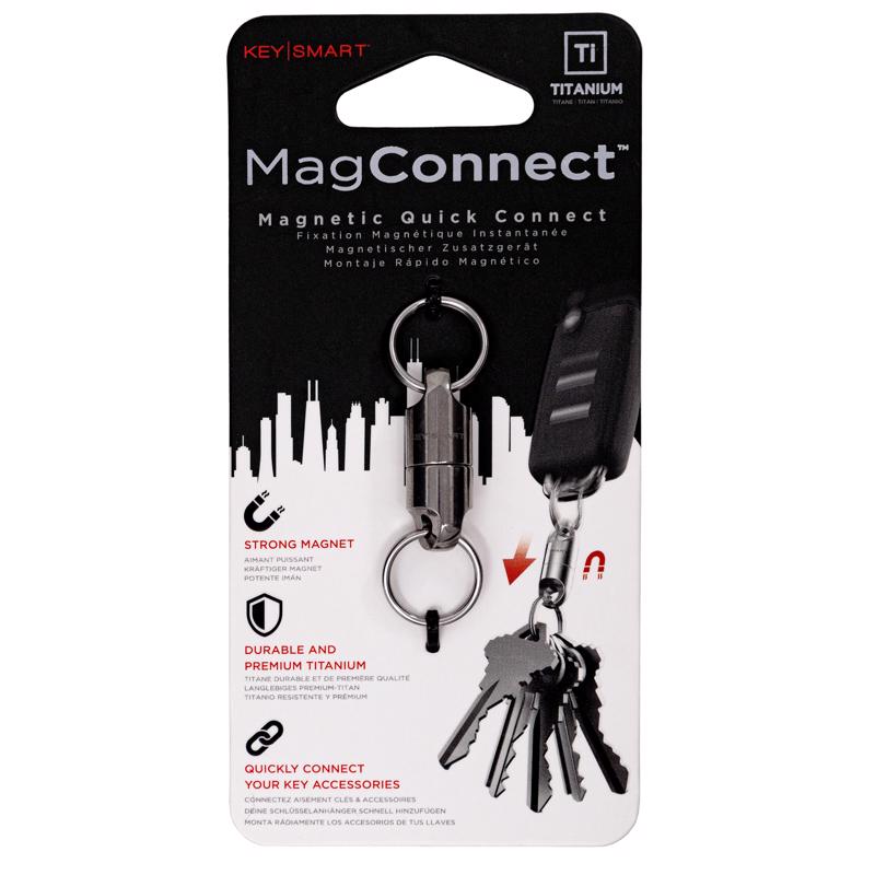 KEYSMART - KeySmart MagConnect Titanium Silver Magnetic Keychain