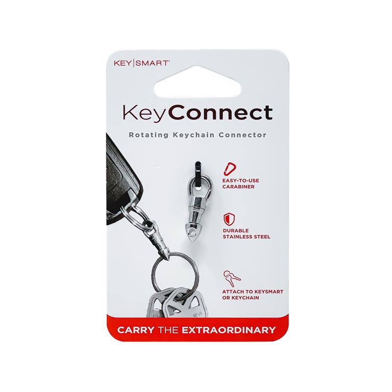 KEYSMART - KeySmart KeyConnect Stainless Steel Silver Swivel Key Ring