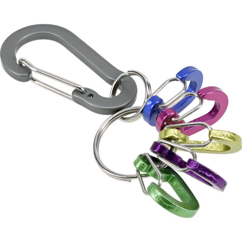 HILLMAN - Hillman Aluminum Multicolored Clip/Hook Carabiner