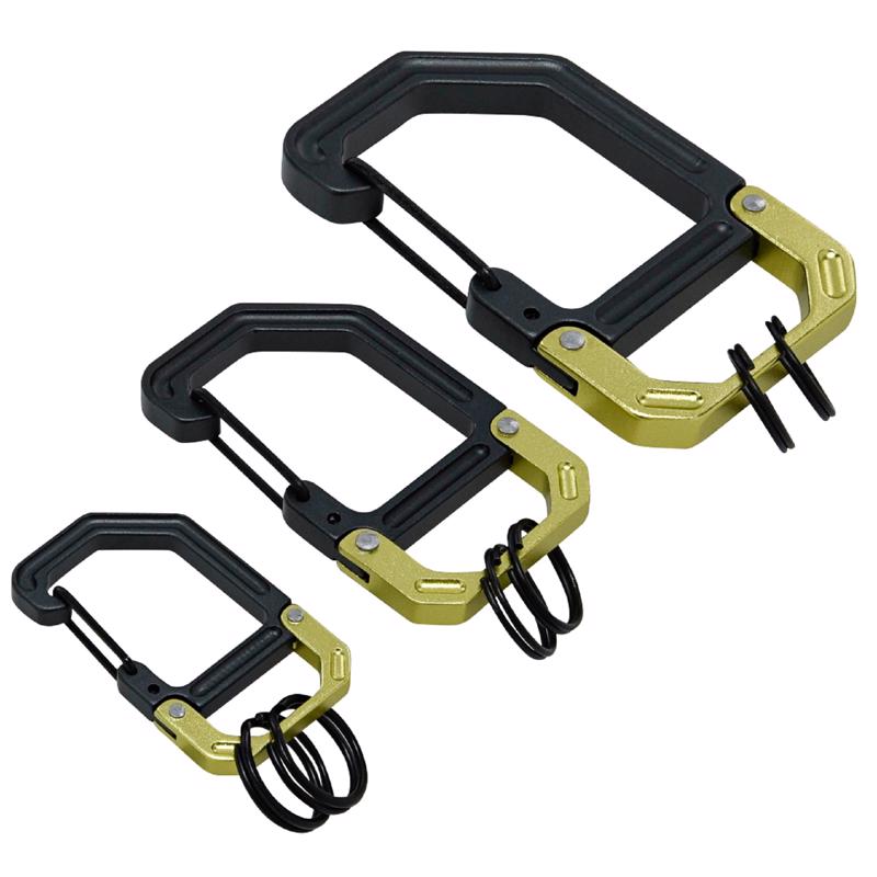 HILLMAN - Hillman Apex Aluminum Black/Green Clip/Hook Carabiner Key Chain [9984918]