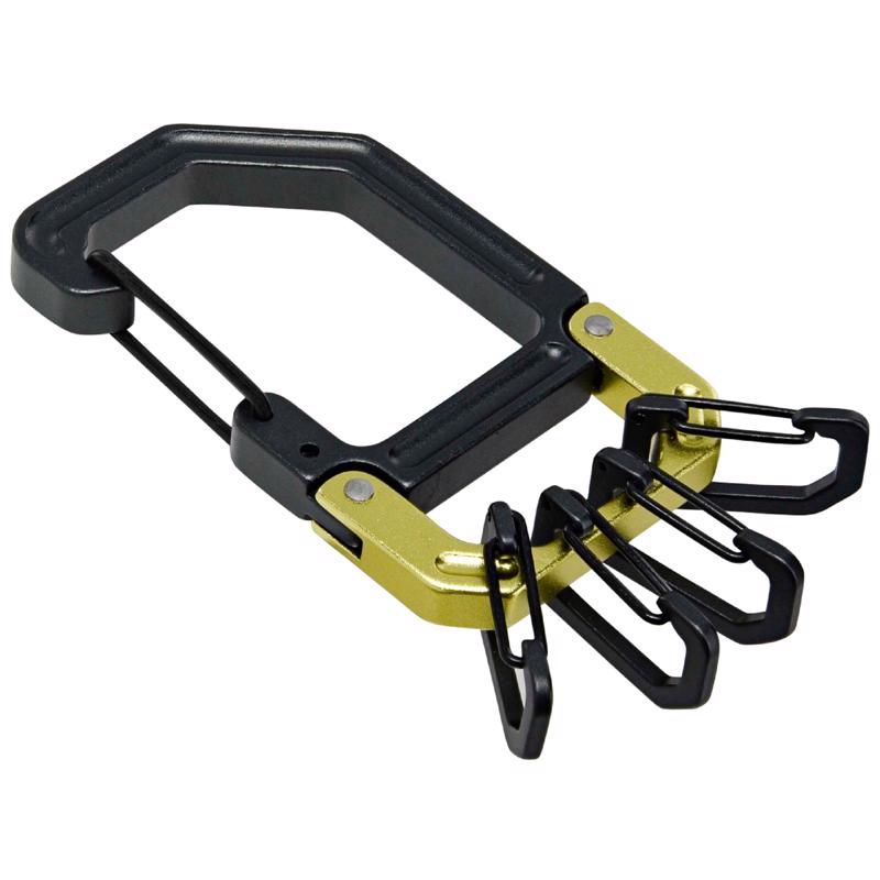 HILLMAN - Hillman Apex Aluminum Black/Green Clip/Hook Carabiner Key Chain [9984919]