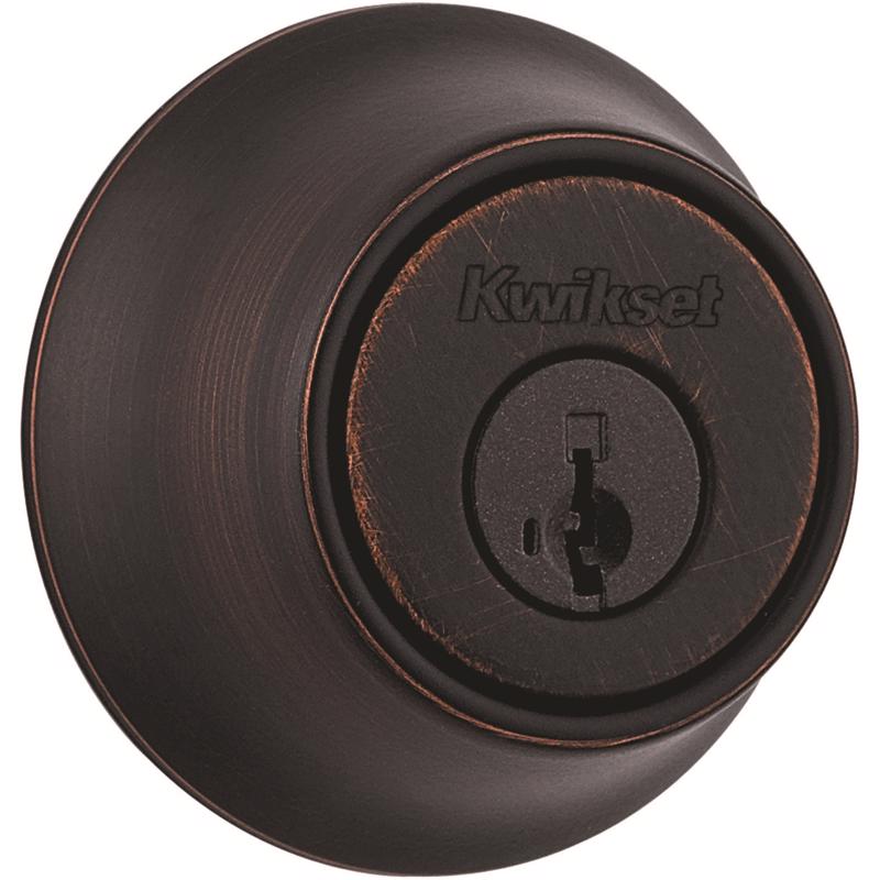 KWIKSET - Kwikset SmartKey Security Venetian Bronze Metal Single Cylinder Deadbolt