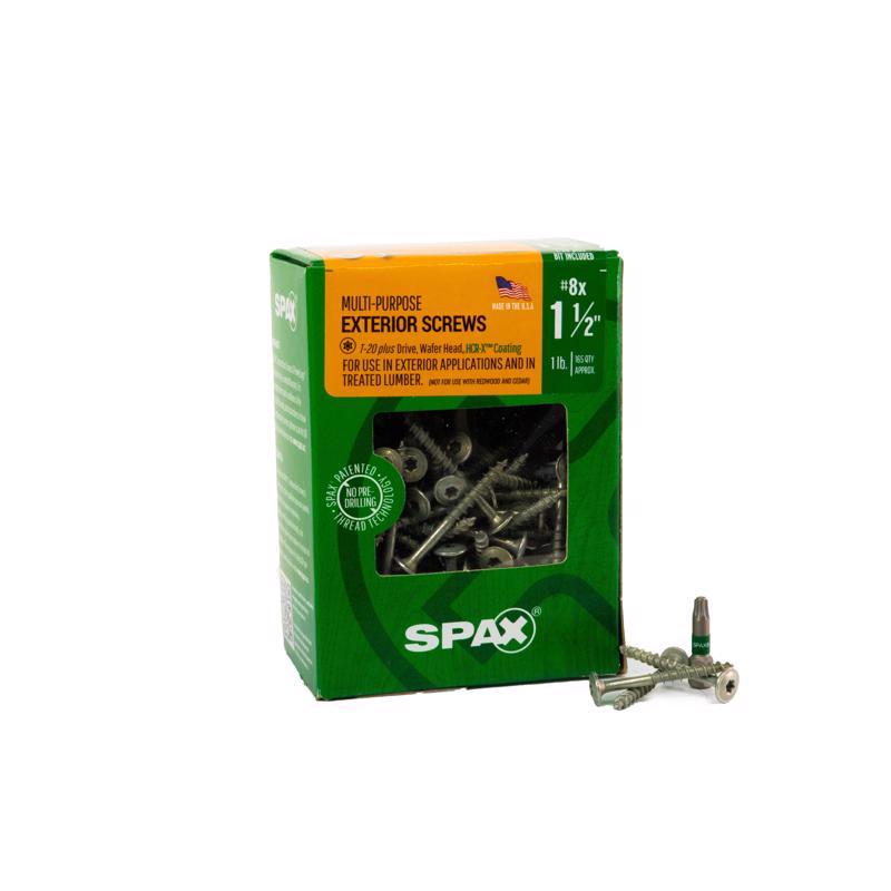 SPAX - SPAX Multi-Material No. 8 in. X 1-1/2 in. L T-20+ Wafer Head Construction Screws 1 lb 165 pk