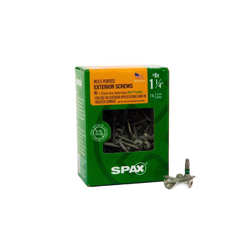 SPAX - SPAX Multi-Material No. 8 in. X 1-1/4 in. L T-20+ Wafer Head Construction Screws 1 lb 195 pk