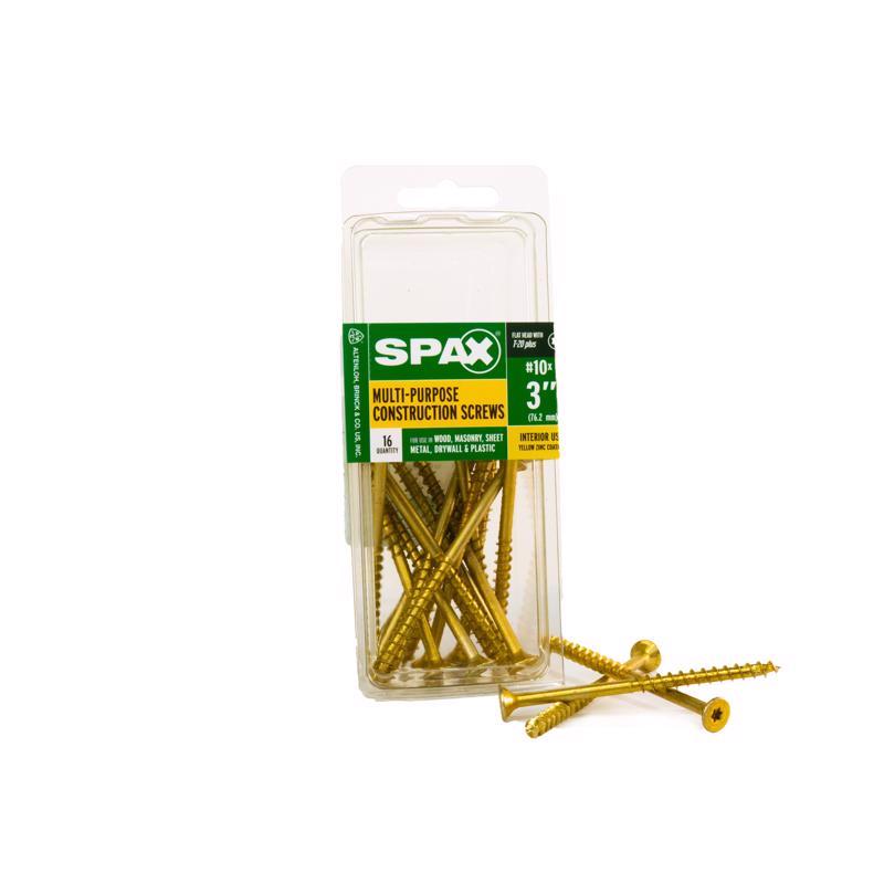 SPAX - SPAX Multi-Material No. 10 in. X 3 in. L T-20+ Flat Head Construction Screws 16 pk