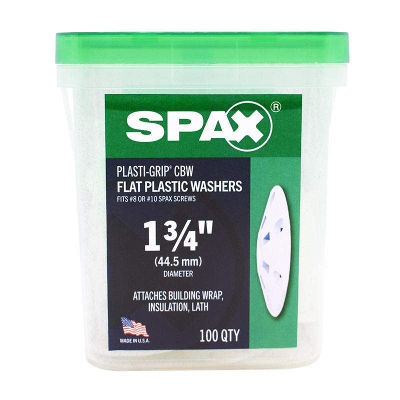 SPAX - SPAX Plasti-Grip Polypropylene 1-3/4 in. Flat Washer 100 pk