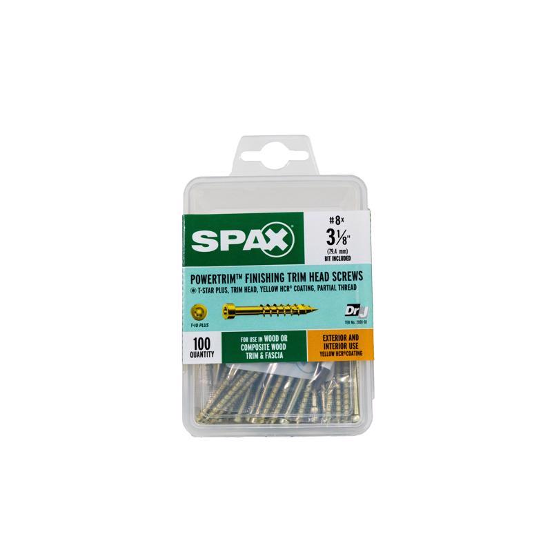 SPAX - SPAX PowerTrim No. 8 in. X 3-1/8 in. L Star Round Head Trim Screws 100 pk