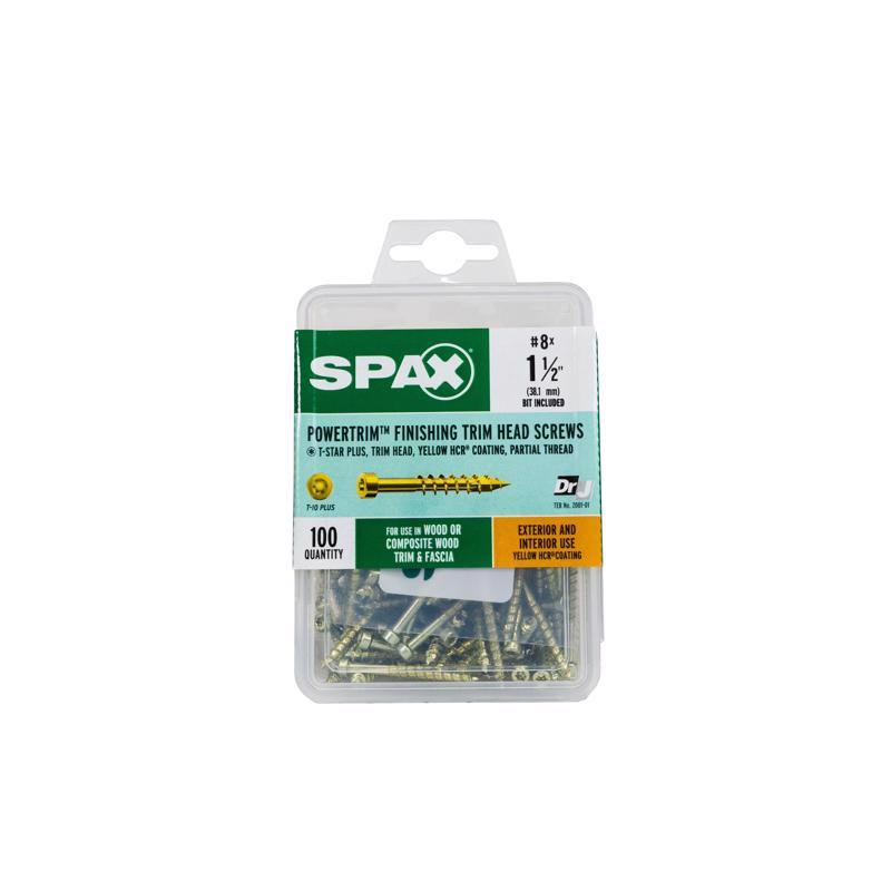 SPAX - SPAX PowerTrim No. 8 in. X 1-1/2 in. L Star Round Head Trim Screws 100 pk