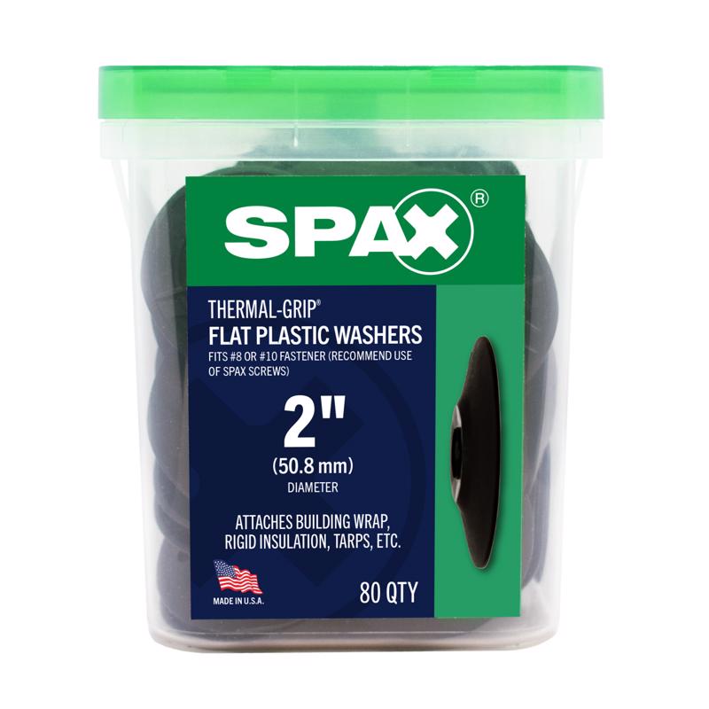 SPAX - SPAX Thermal-Grip Plastic 2 in. Flat Washer 80 pk