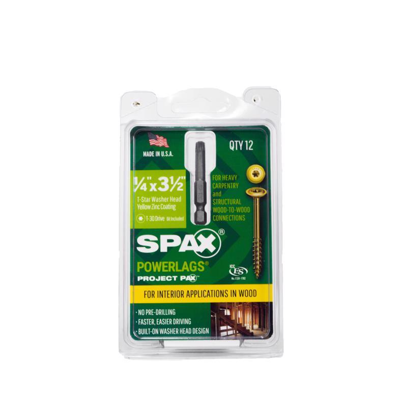 SPAX - SPAX PowerLags 1/4 in. in. X 3-1/2 in. L Star Washer Head Structural Screws 0.47 lb 12 pk