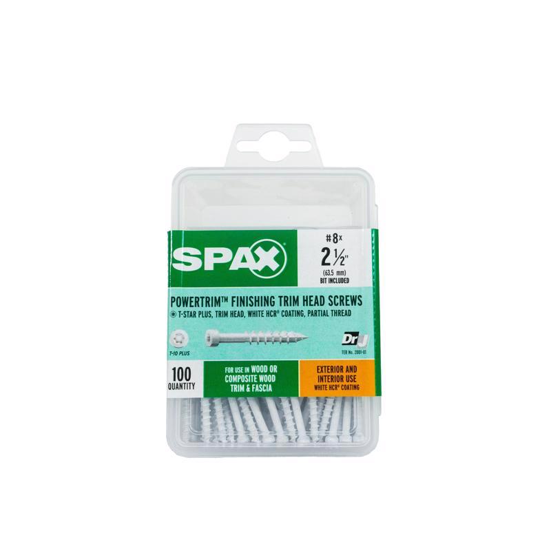 SPAX - SPAX PowerTrim No. 8 Label X 2-1/2 in. L Star Trim Head Trim Screws 0.8 lb 100 pk [42318304006068]