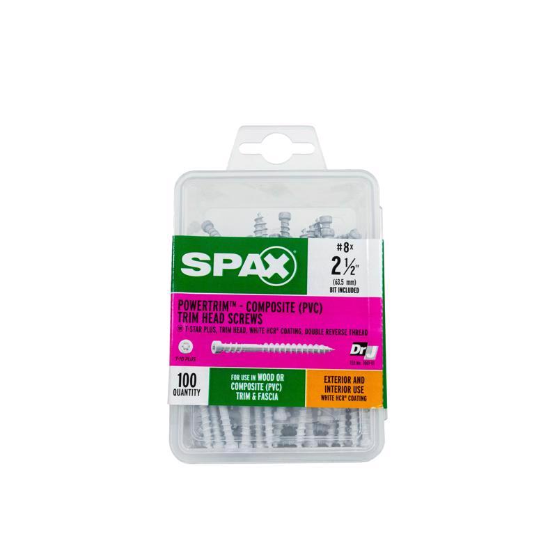 SPAX - SPAX PowerTrim No. 8 Label X 2-1/2 in. L Star Trim Head Trim Screws 0.8 lb 100 pk [42418304006068]