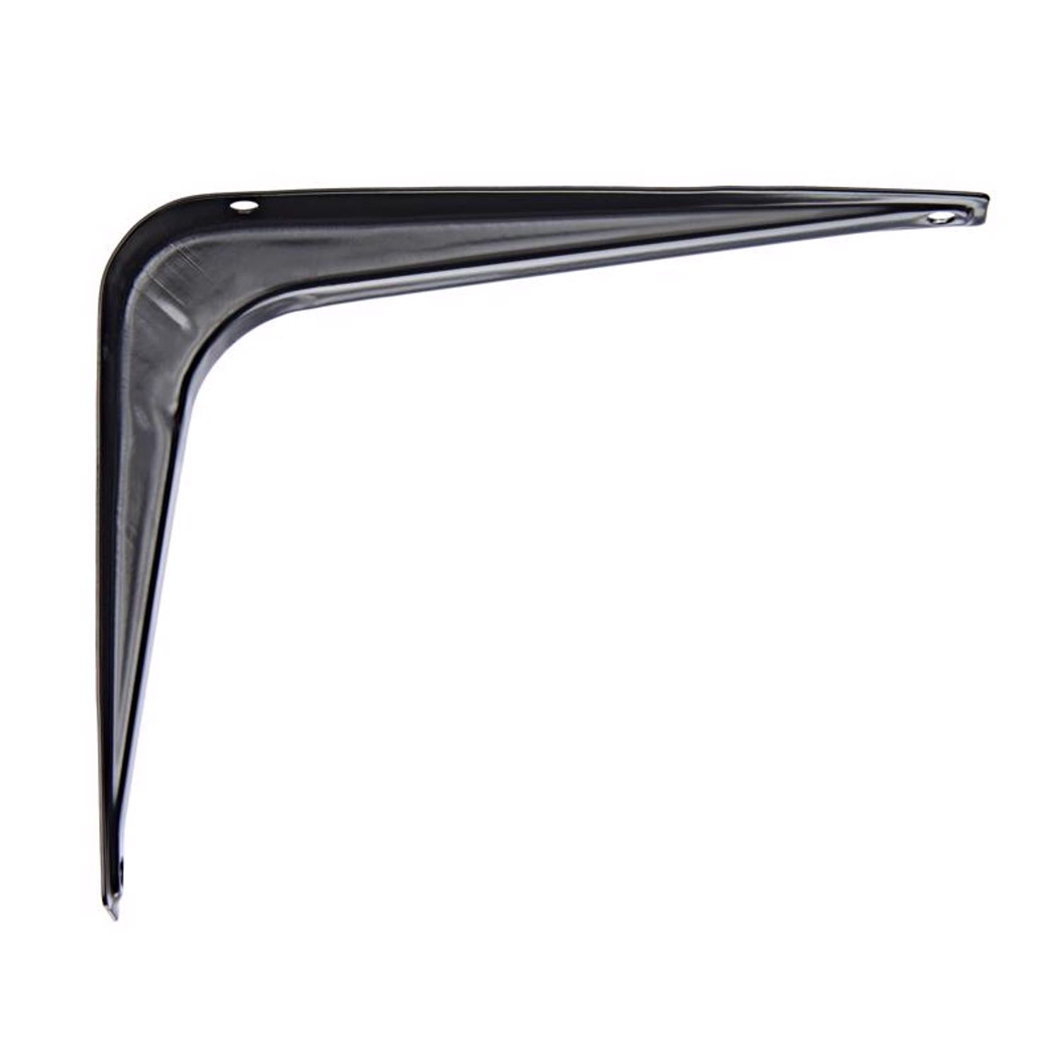 Hampton Black Steel Shelf Bracket 18 Ga. 6 in. L 100 lb - Case of 10