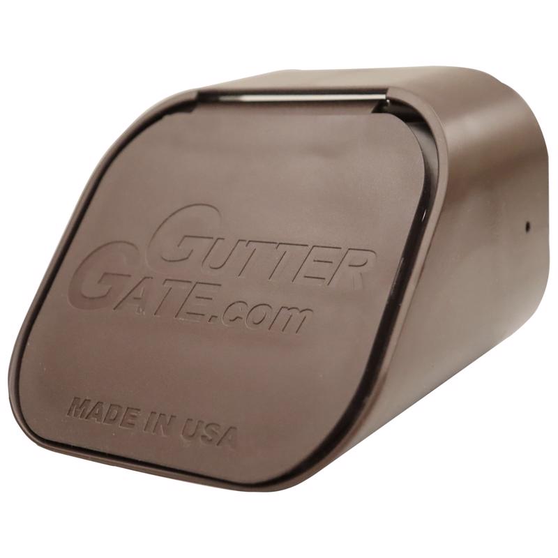 GUTTERGATE - GutterGate 3 in. H X 3 in. W X 4 in. L Brown Plastic Rectangular Downspout Adapter