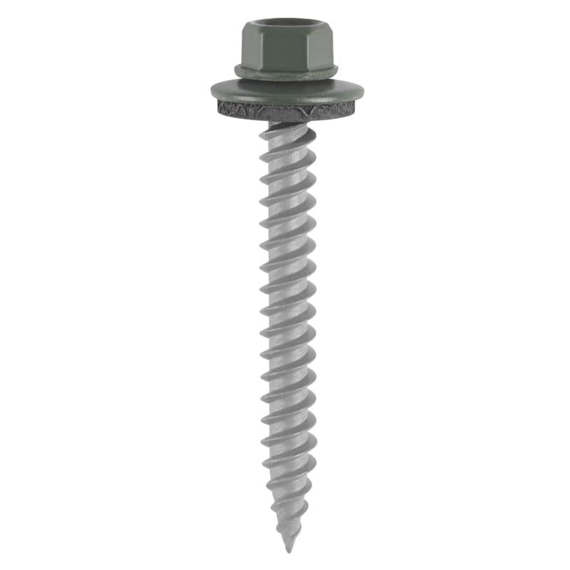 TEKS - Teks No. 9 X 1-1/2 in. L Hex Drive Hex Washer Head Roofing Screws 100 pk [21414]