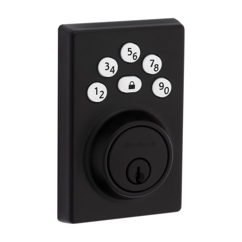 KWIKSET - Kwikset Powerbolt Matte Black Zinc Electronic Deadbolt