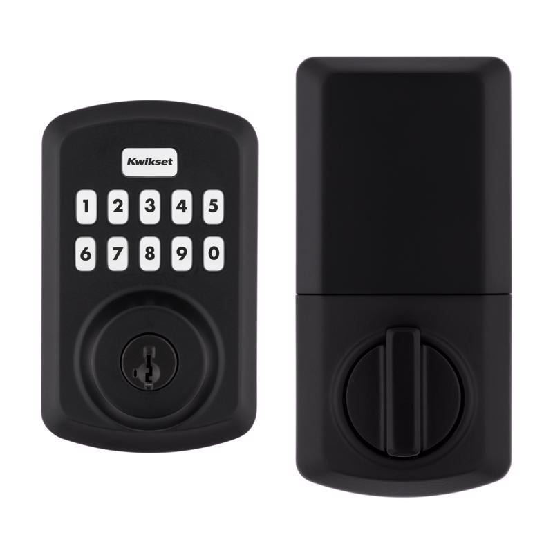 KWIKSET - Kwikset Matte Black Metal Wifi Deadbolt