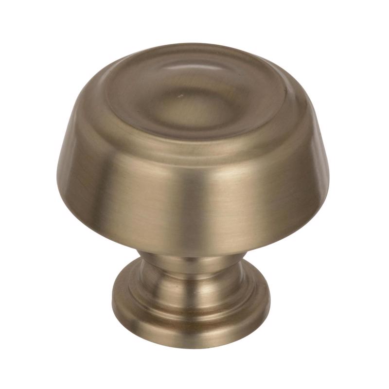 AMEROCK - Amerock Kane Transitional Round Cabinet Knob 1-3/16 in. D 1-3/16 in. Golden Champagne 1 pk