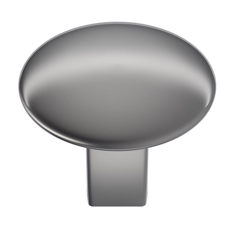 AMEROCK - Amerock Riva Contemporary Oval Cabinet Knob 1-1/4 in. D 1-1/16 in. Polished Chrome 1 pk