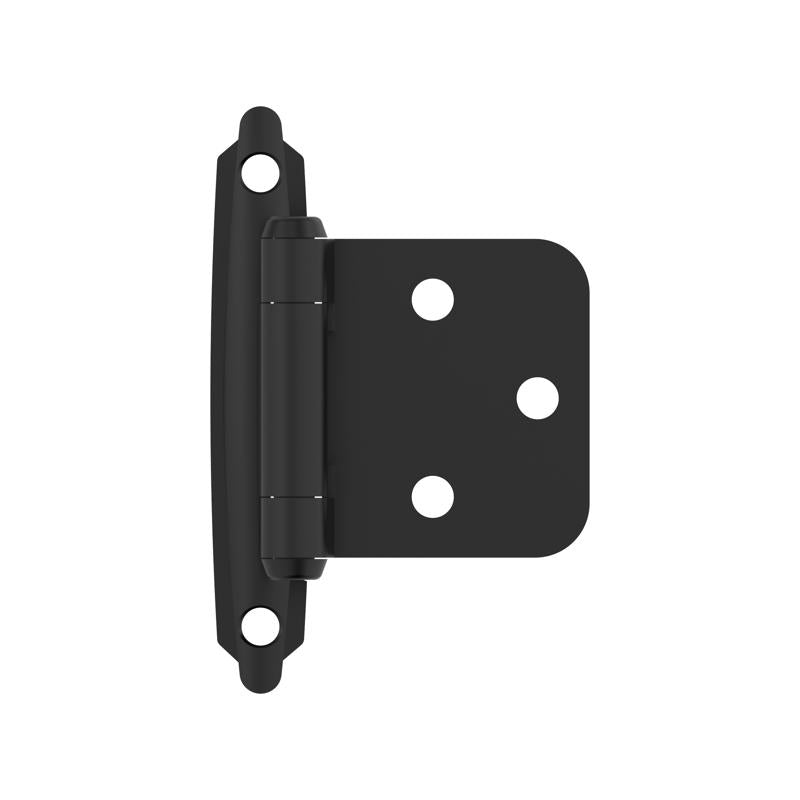 AMEROCK - Amerock 1-3/4 in. W X 2-3/4 in. L Flat Black Steel Overlay Hinge 10 pk