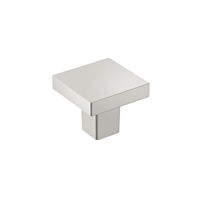 AMEROCK - Amerock Monument Modern Square Cabinet Knob 1 in. Satin Nickel 6 pk