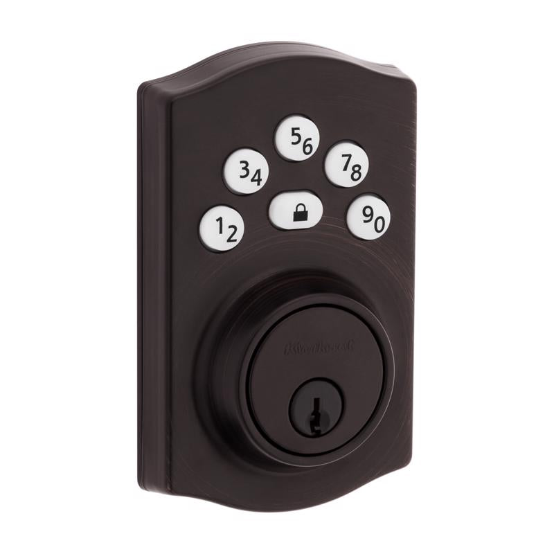 KWIKSET - Kwikset Powerbolt Venetian Bronze Zinc Electronic Deadbolt