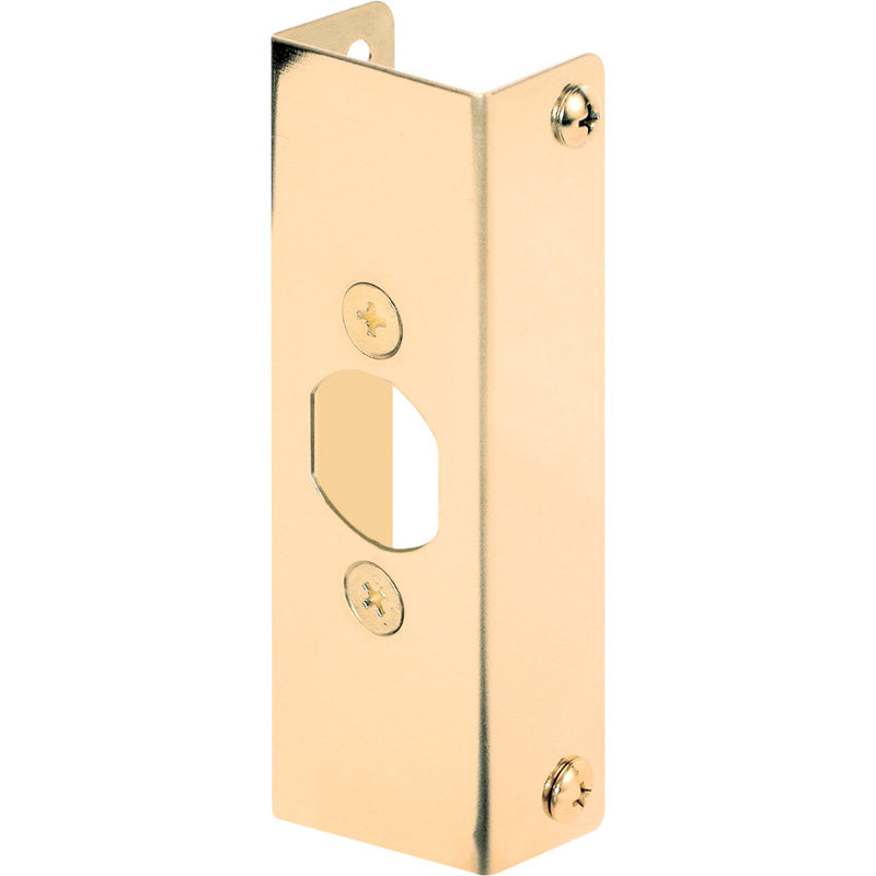 PRIME-LINE - Prime-Line 4.5 in. H X 1 in. L Brass-Plated Brass Door Edge Reinforcer [U 9566]