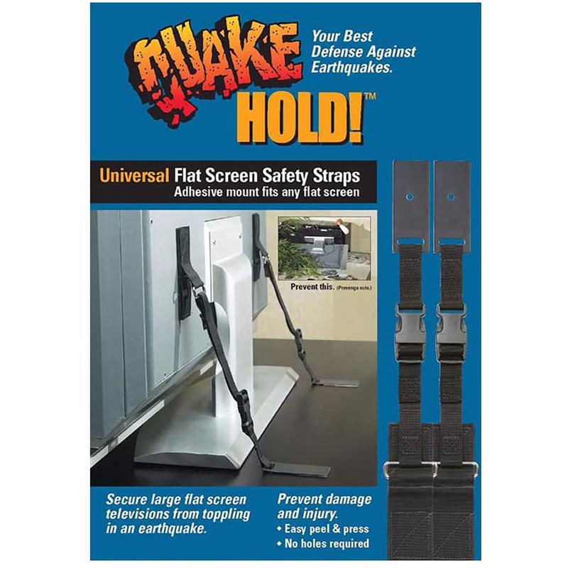 QUAKE HOLD - Quake Hold 10 in to 70 in. 150 lb. cap. Flat Screen Safety Strap