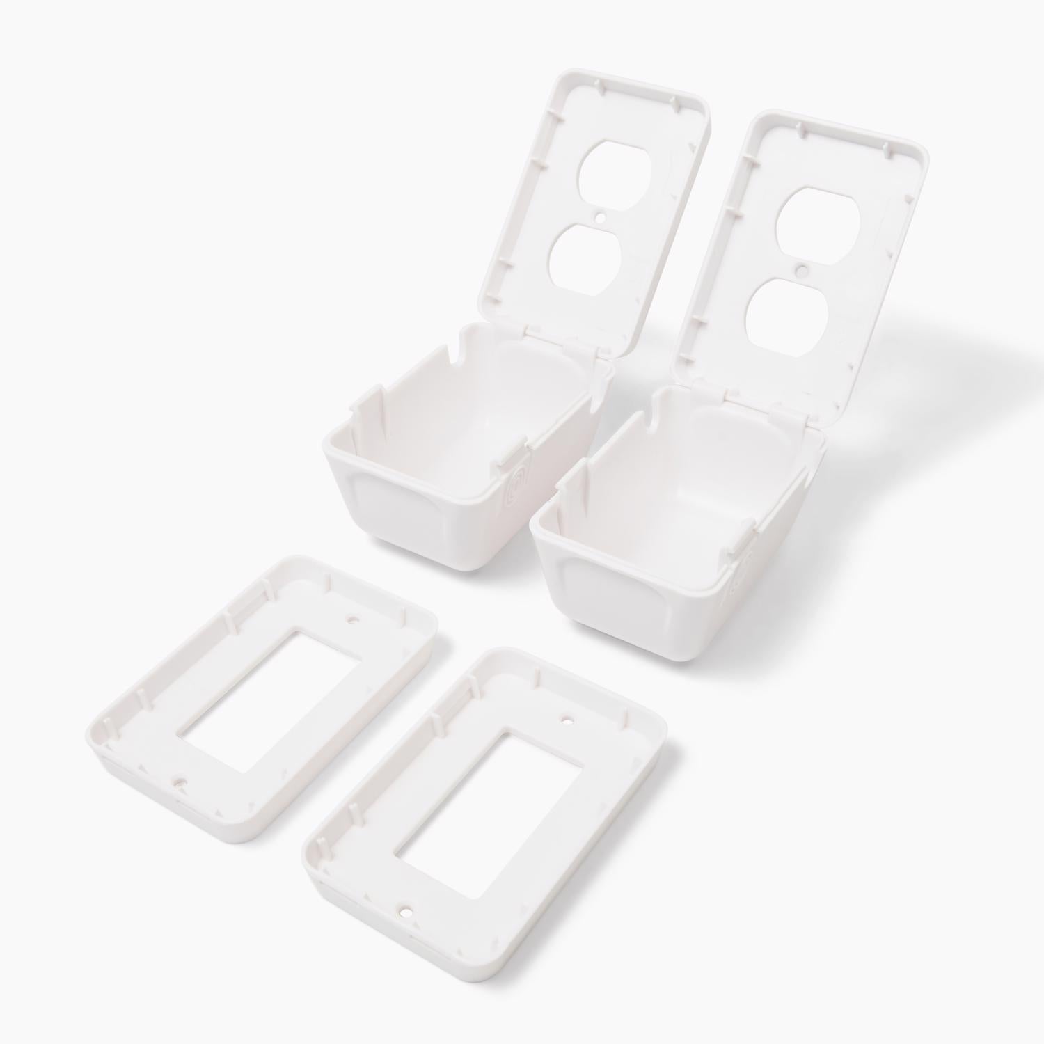Regalo White Plastic Outlet Cover 2 pk