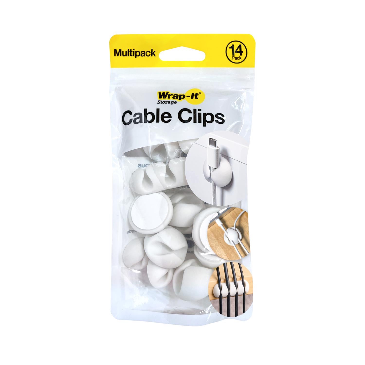 Wrap-It 1 in. L White Plastic Cable Clip - Case of 6