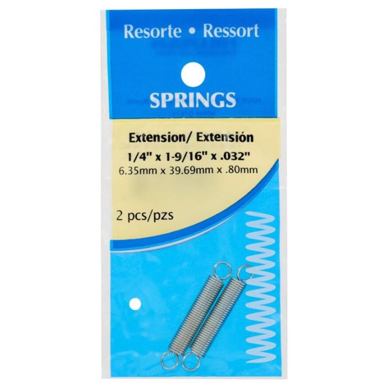 HILLMAN - HILLMAN 1.5 in. L X 1/4 in. D Extension Spring 2 pk