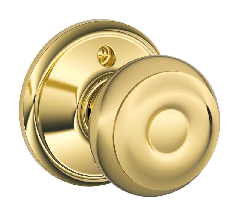 SCHLAGE - Schlage Georgian Bright Brass Dummy Knob Right or Left Handed [F170 VGEO 605]