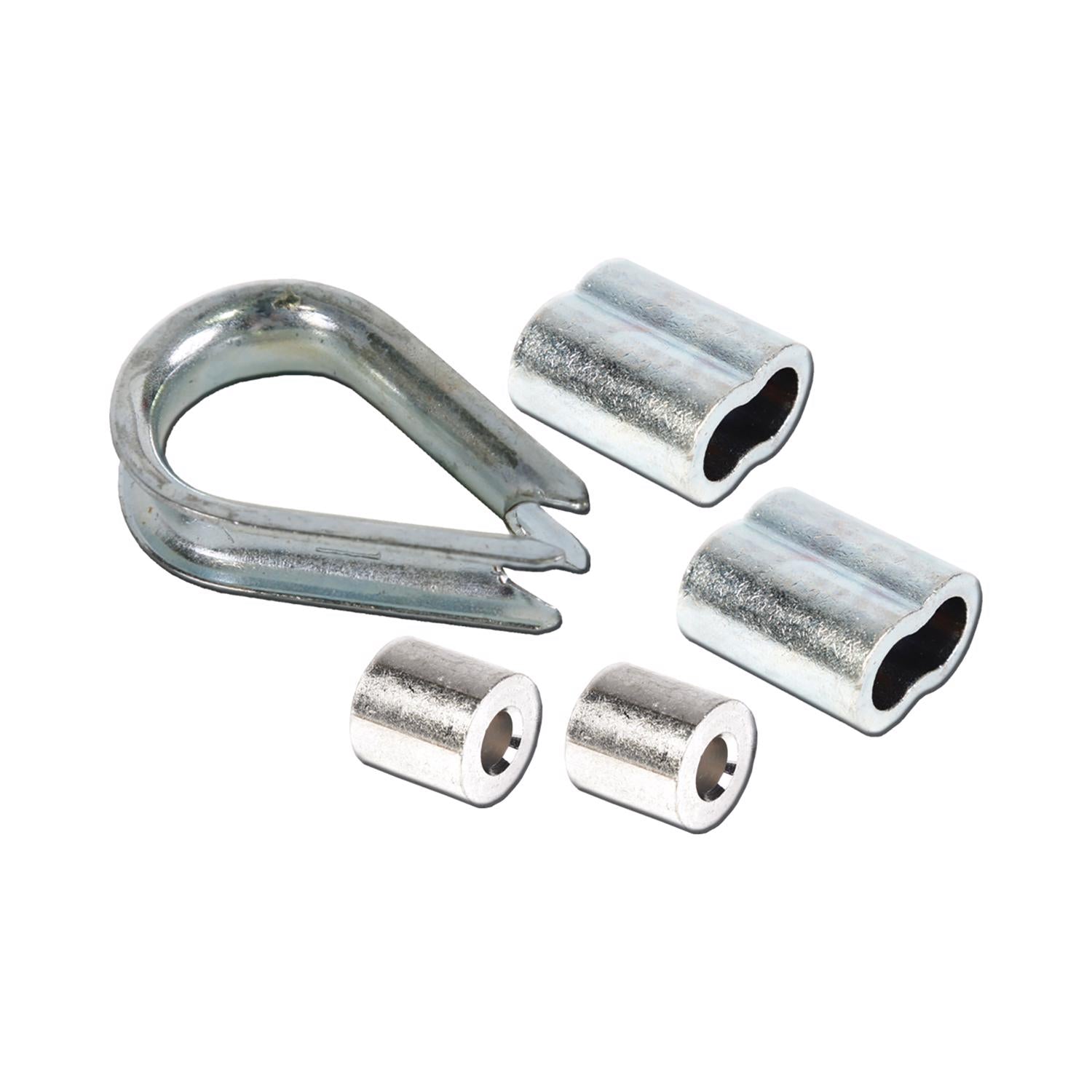 Koch Industries Zinc-Plated Aluminum 3/32 in. D Wire Rope Clips and Thimble - Case of 10