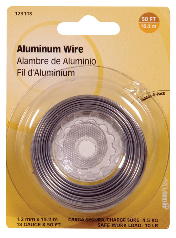 HILLMAN - Hillman 50 ft. L Aluminum 18 Ga. Wire - Case of 10