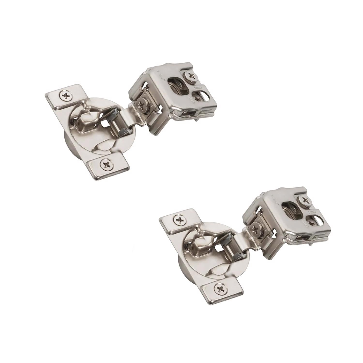 Amerock 1.25 in. W X 2.87 in. L Nickel Silver Steel Self-Closing Concealed Hinge 2 pk