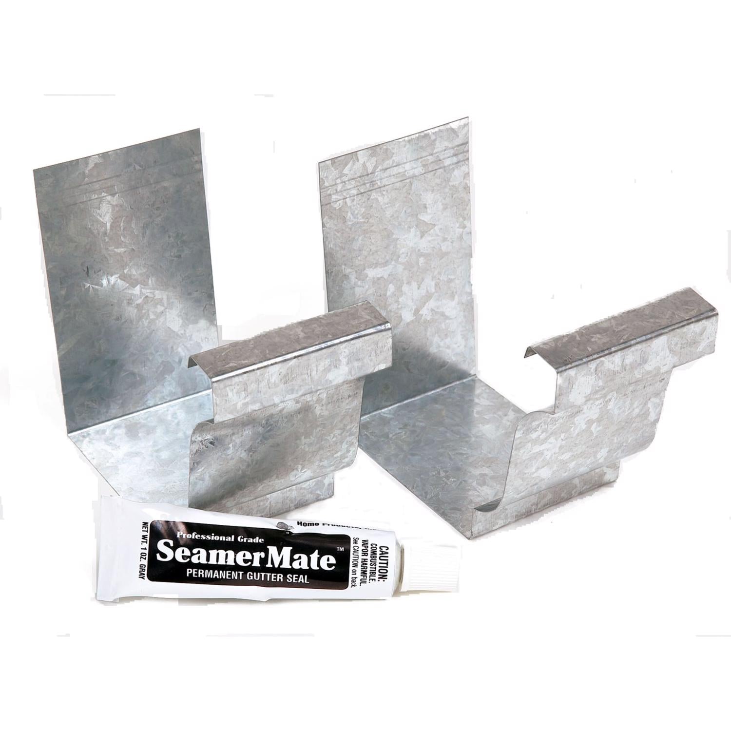 Amerimax 3 in. H X 5 in. W X 5.5 pk L Gray Galvanized Steel K Gutter Connector - Case of 25