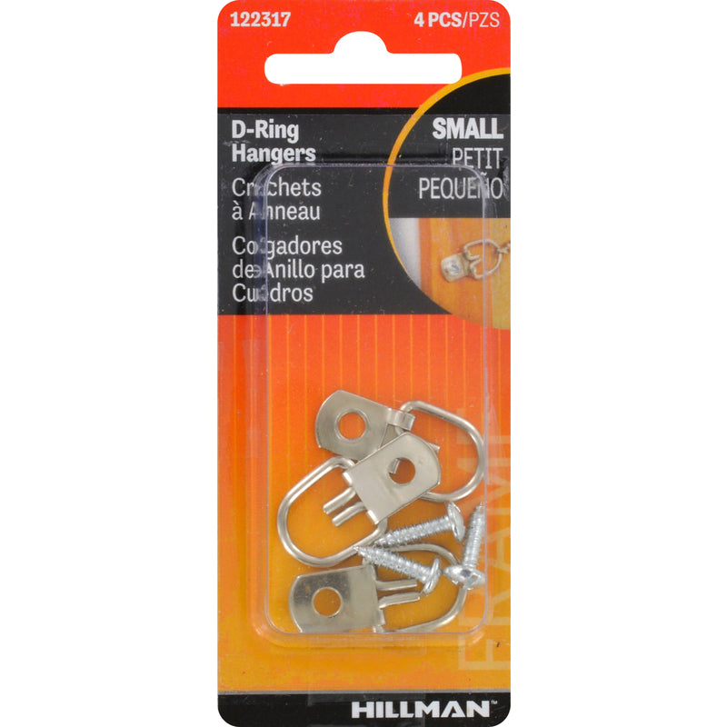 HILLMAN - Hillman AnchorWire Steel Zinc Small D-Ring Hanger 1 lb 4 pk - Case of 10