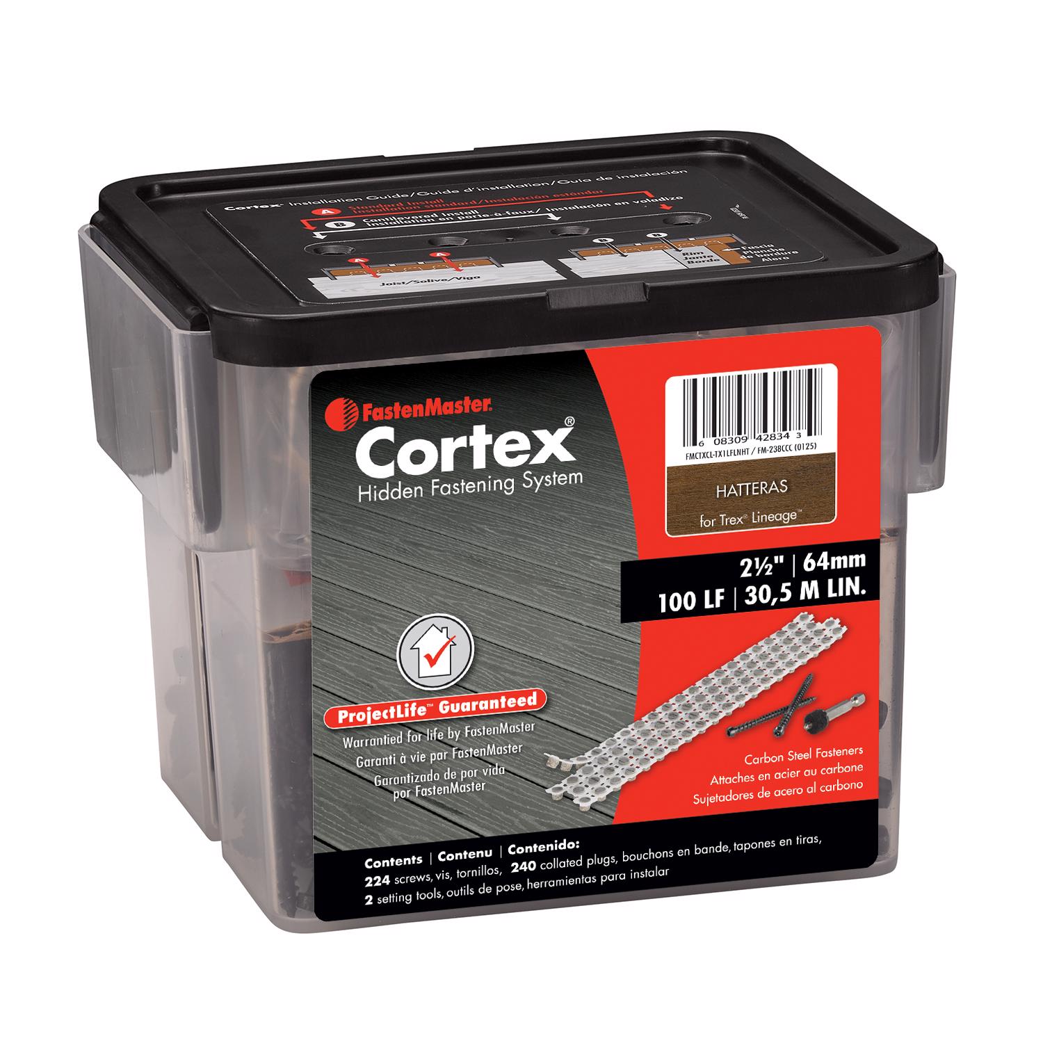 FastenMaster Cortex No. 10 each X 2 1/2" in. L Torx Ttap Button Head Deck Screws and Plugs Kit 466 e