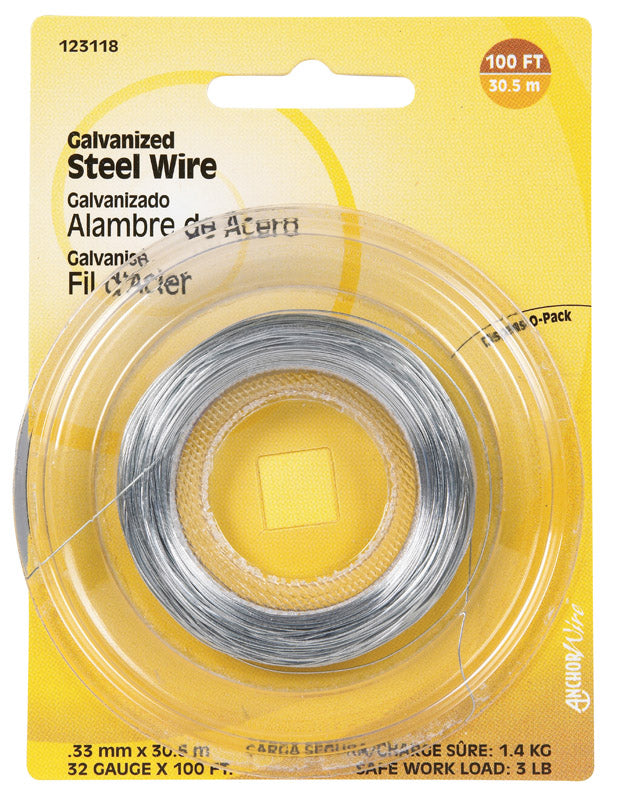 HILLMAN - Hillman 100 ft. L Galvanized Steel 32 Ga. Wire - Case of 10