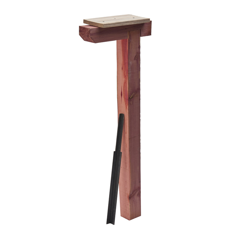 SOLAR GROUP - Gibraltar Mailboxes 43.3 in. Natural Red Cedar Mailbox Post