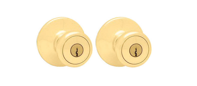 KWIKSET - Kwikset Tylo Polished Brass Entry Knobs 1-3/4 in. [92430-022]