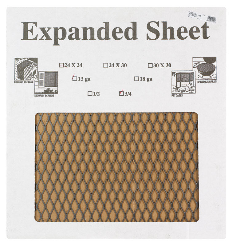 BOLTMASTER - SteelWorks 24 in. 24 in. Uncoated Steel Expanded Sheet