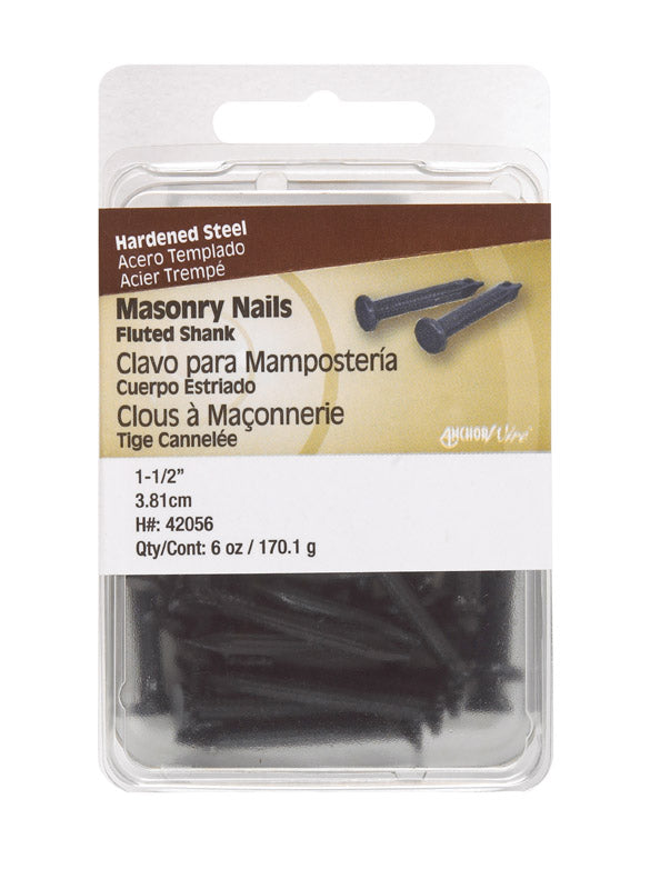 HILLMAN - Hillman 1-1/2 in. Masonry Steel Nail Flat Head - Case of 5