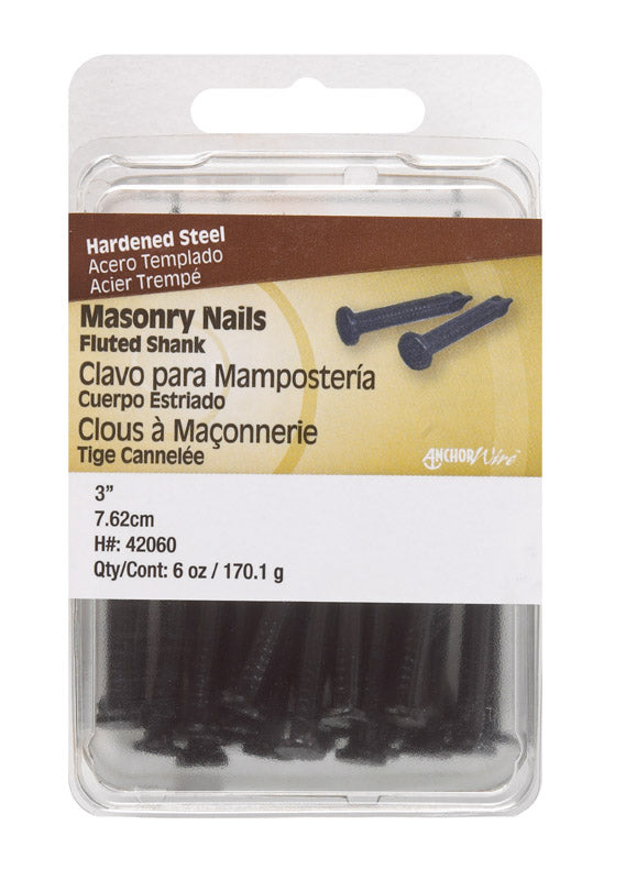 HILLMAN - Hillman 3 in. Masonry Steel Nail Flat Head - Case of 5