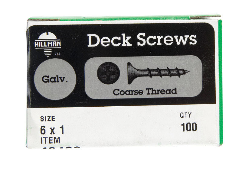 HILLMAN - Hillman No. 6 X 1 in. L Phillips Bugle Head Deck Screws 100 pk