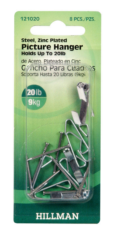 HILLMAN - Hillman AnchorWire Silver Conventional Picture Hanger 20 lb 8 pk - Case of 10