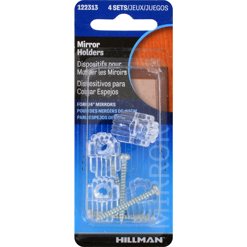 HILLMAN - Hillman AnchorWire Holder Kit Mirror Holder 4 pk - Case of 10