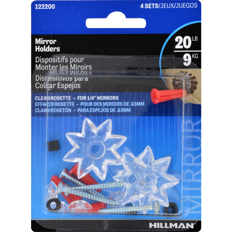 HILLMAN - Hillman AnchorWire Mirror Heavy Duty Mirror Holder 1 lb 4 pk - Case of 10