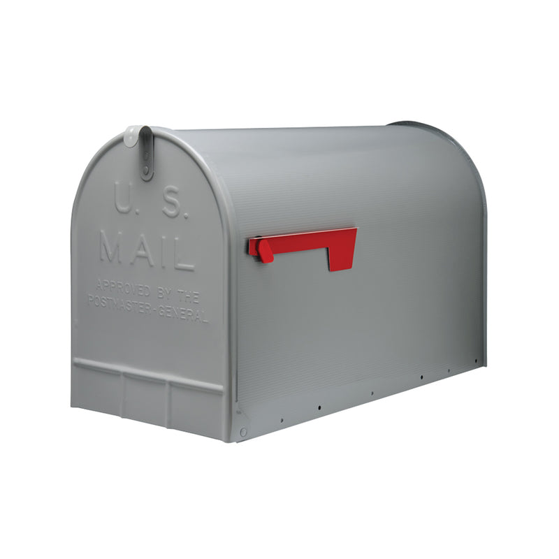 SOLAR GROUP - Gibraltar Mailboxes Stanley Classic Galvanized Steel Post Mount Gray Mailbox